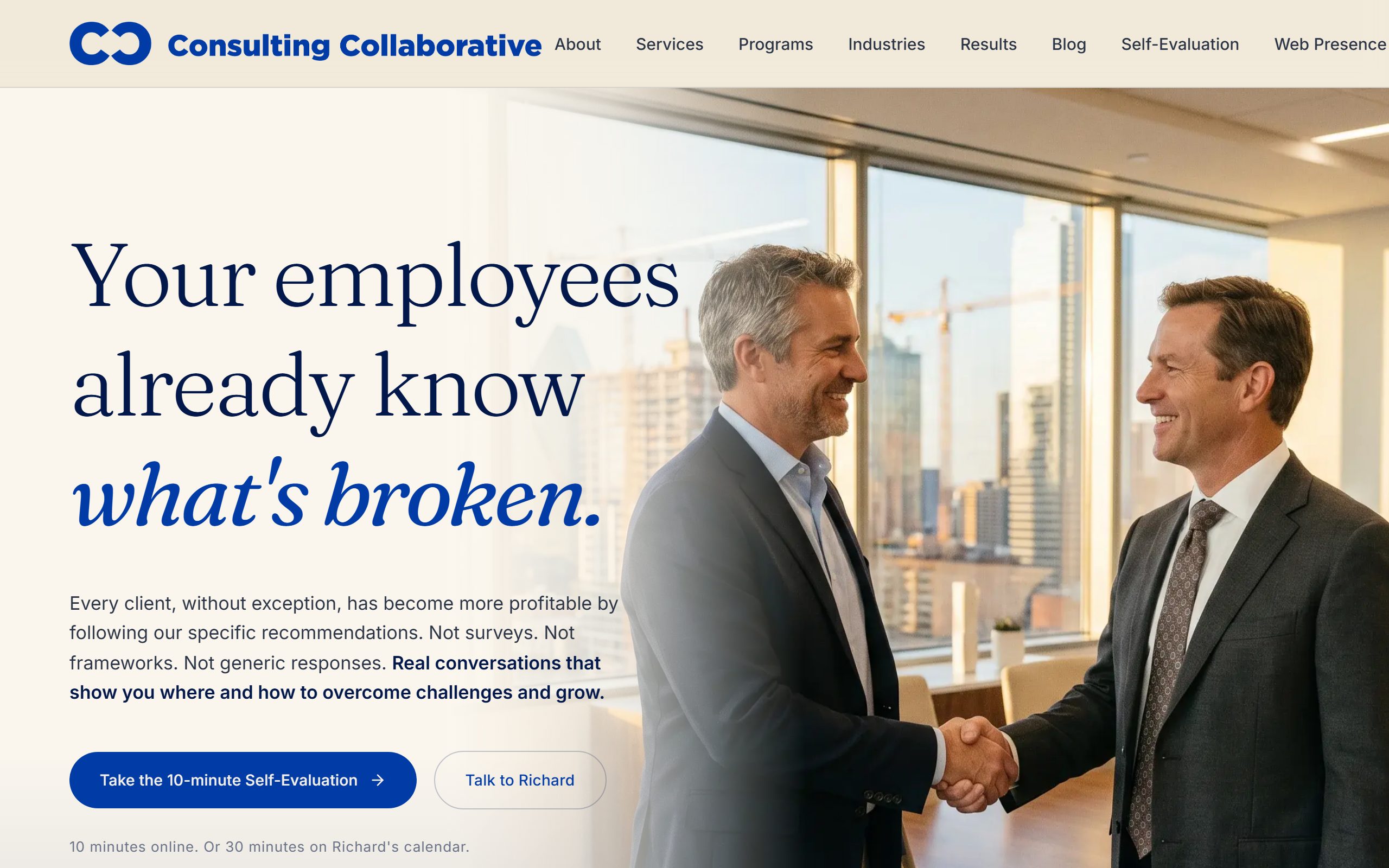 Consulting Collaborative homepage